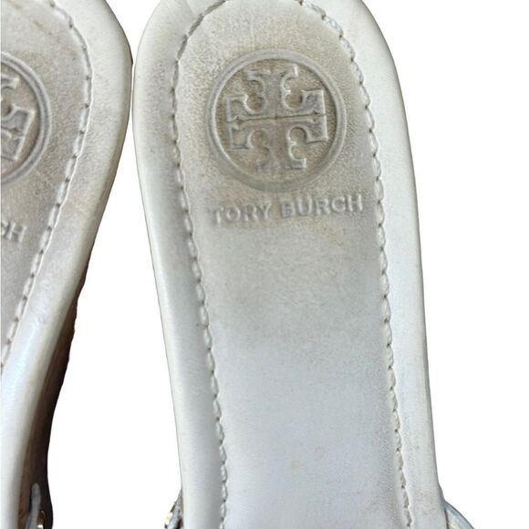 Tory Burch Patent Leather Cork Wedges - Picture 7 of 8